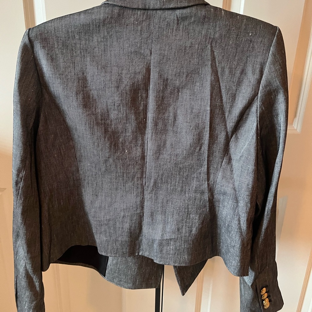 White House Black Market Charcoal Blazer - Picture 2 of 4
